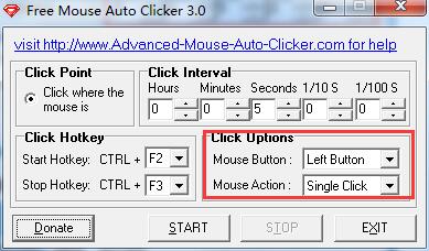 Free Mouse Auto Clicker鼠标连点器的使用方法