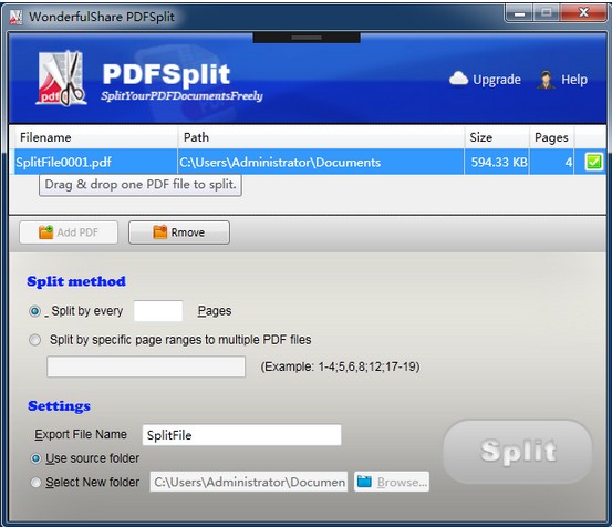 Wonderfulshare PDF Split Pro