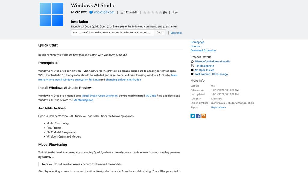 ʹ΢ Windows AI Studio ߵһ